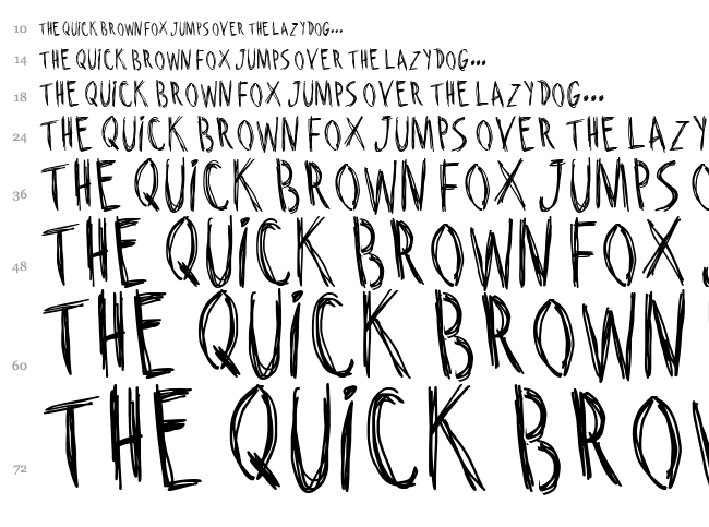 Riscada Doodle font waterfall